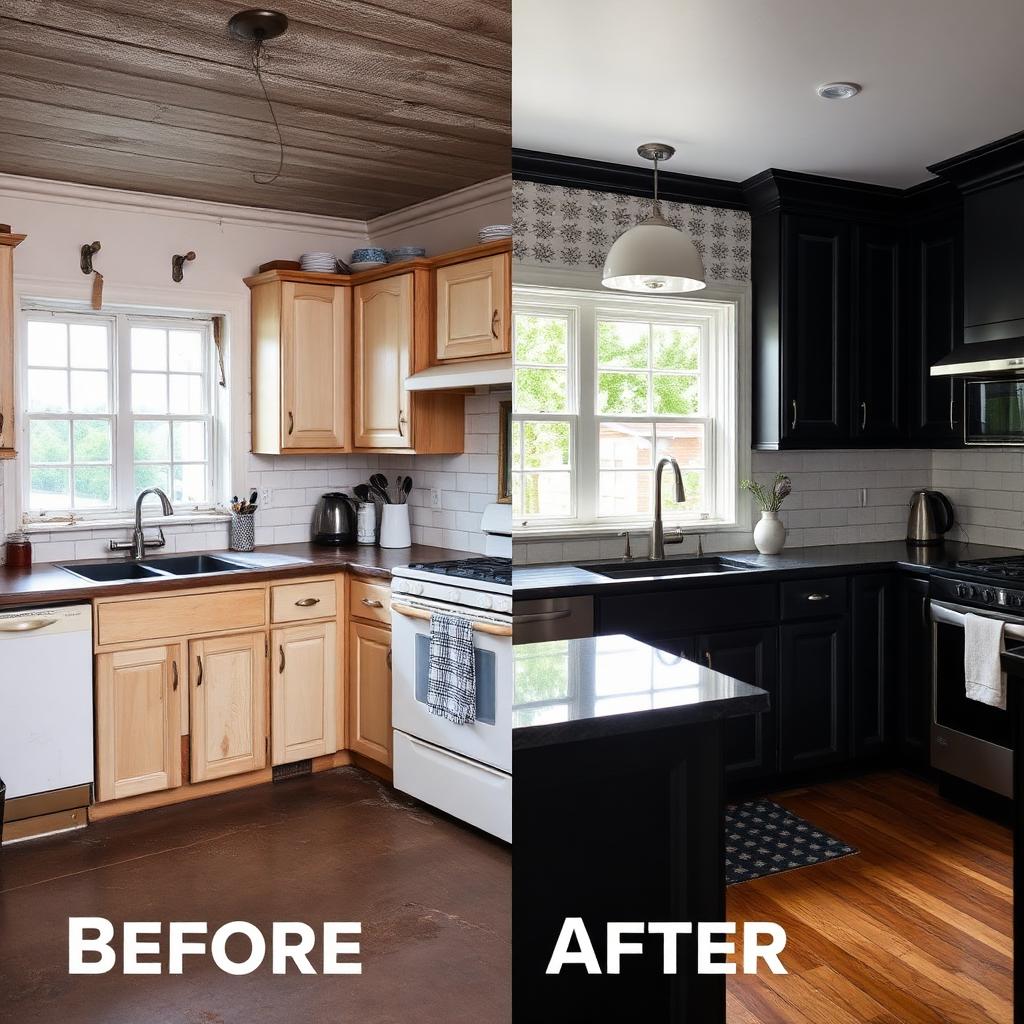 Renovación cocina · antes y después